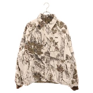 シュプリーム(Supreme)のSUPREME シュプリーム 24SS RealTree Reversible Snow Camo Quilted Work Jacket スモールボックスロゴ リアルツリー リバーシブル スノーカモ キルテッドワークジャケット ホワイト(フライトジャケット)