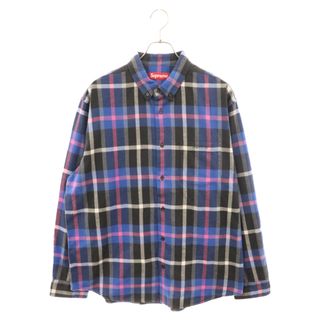 シュプリーム(Supreme)のSUPREME シュプリーム 23AW Plaid Flannel Shirt プレイド フランネル 長袖 シャツ ブルー(シャツ)