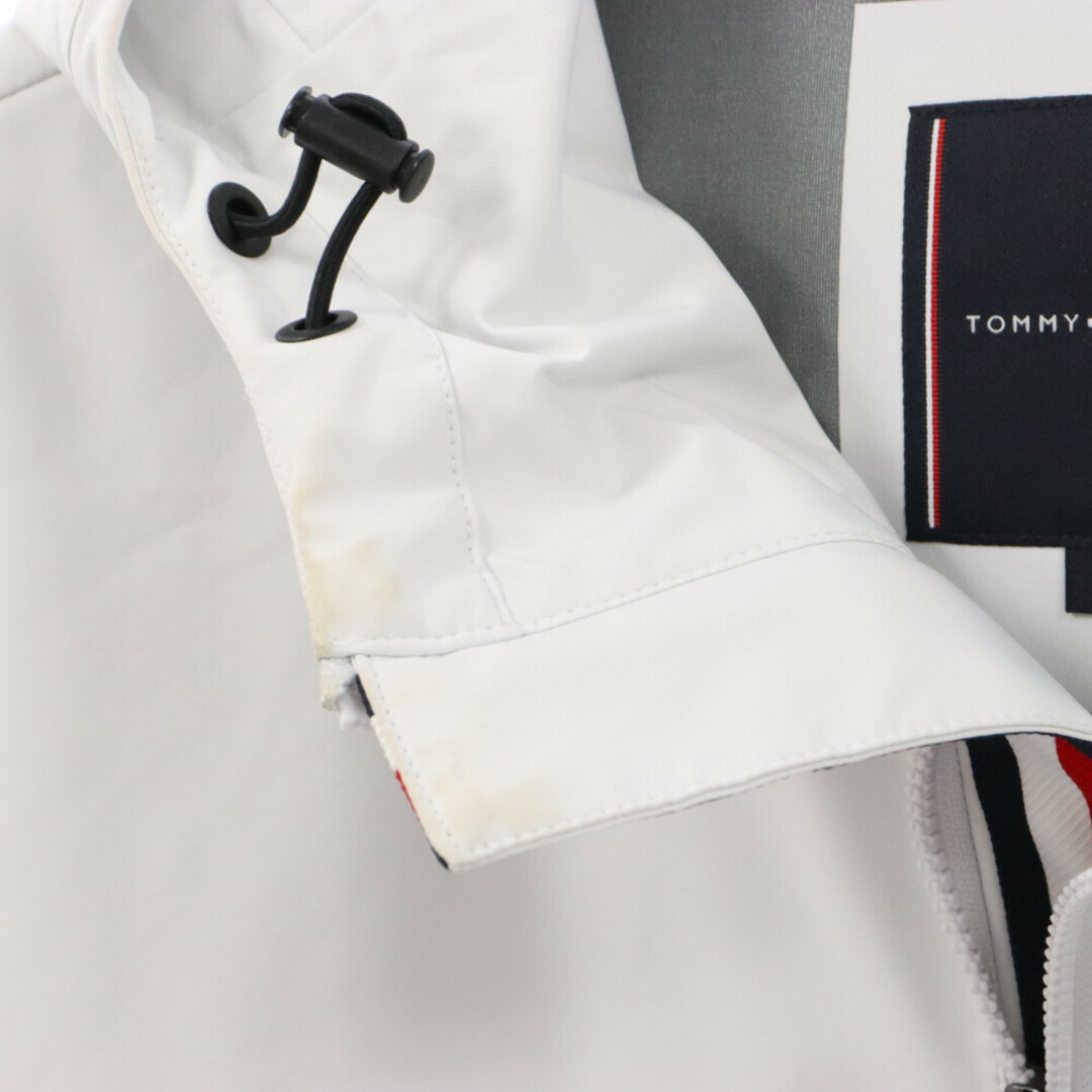 TOMMY HILFIGER(トミーヒルフィガー)のTOMMY HILFIGER トミーヒルフィガー ロゴプリント ナイロンジップアップジャケット ホワイト メンズのジャケット/アウター(ナイロンジャケット)の商品写真