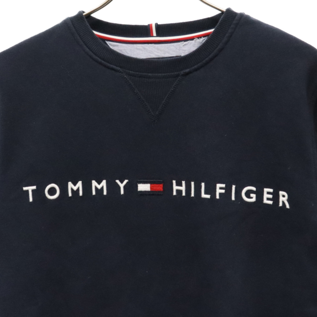 TOMMY HILFIGER(トミーヒルフィガー)のTOMMY HILFIGER トミーヒルフィガー フロントロゴ刺繍 クルーネックスウェットトレーナー ネイビー メンズのトップス(スウェット)の商品写真