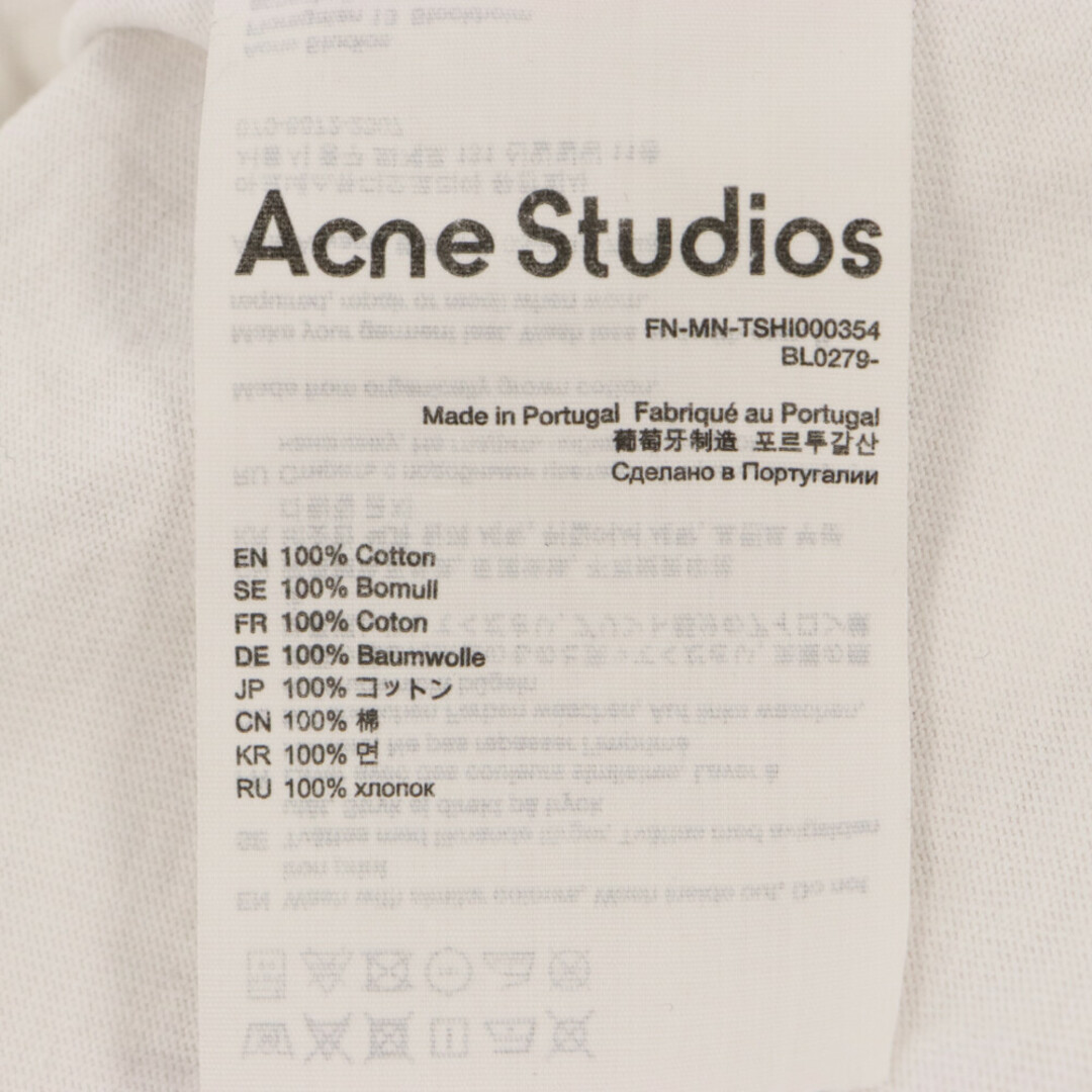 Acne Studios(アクネストゥディオズ)のAcne Studios アクネ ストゥディオズ ロゴプリント ロングスリーブ 長袖Tシャツ カットソー ホワイト FN-MN-TSHI000354 メンズのトップス(Tシャツ/カットソー(七分/長袖))の商品写真