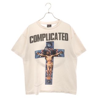 SAINT MICHAEL セントマイケル 23AW×KAWAMURA KOSUKE KK/SS TEE COMPLICATED カワムラ コウスケ コンプリート キリスト プリント ヴィンテージ加工 半袖Tシャツカットソー SM-A23-0000-C18(Tシャツ/カットソー(半袖/袖なし))