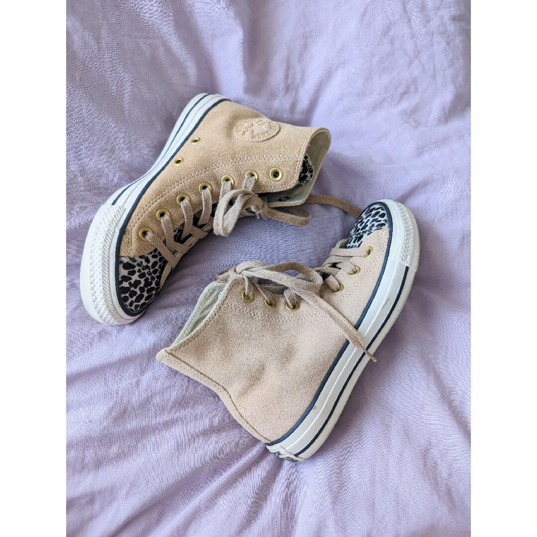 ALL STAR（CONVERSE）(オールスター)のコンバースハイカットスニーカー レオパード柄スウェード 22cm レディースの靴/シューズ(スニーカー)の商品写真