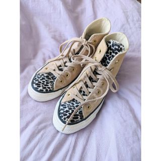 オールスター(ALL STAR（CONVERSE）)のコンバースハイカットスニーカー レオパード柄スウェード 22cm(スニーカー)