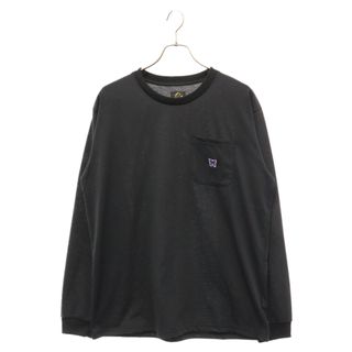 Needles - Needles ニードルス L/S CREW NECK TEE ポケット付き パピヨン刺繍 ロングスリーブ 長袖Tシャツカットソー ブラック NS272