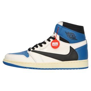 ナイキ(NIKE)のNIKE ナイキ ×TRAVIS SCOTT FRAGMENT DESIGN AIR JORDAN 1 HIGH OG SP トラヴィス スコット フラグメント エアジョーダン ワン ハイカットスニーカー DH3227-105(スニーカー)