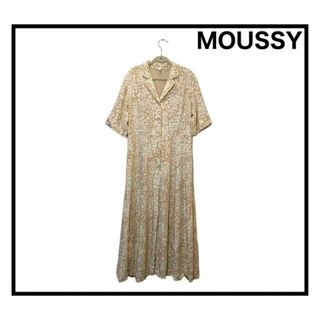 マウジー(moussy)の【美品】　マウジー　ロングワンピース　花柄　レディース　ベージュ　MOUSSY(ロングワンピース/マキシワンピース)