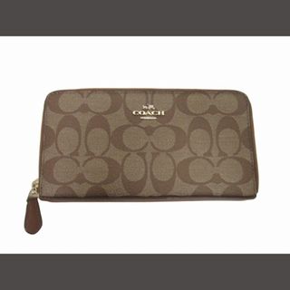 コーチ(COACH)のコーチ COACH ラウンドファスナー シグネチャー ベージュ ■GY14(財布)