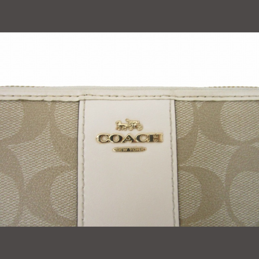 COACH(コーチ)のコーチ COACH シグネチャー ラウンドジップ 長財布 ベージュ ■GY14 レディースのファッション小物(財布)の商品写真