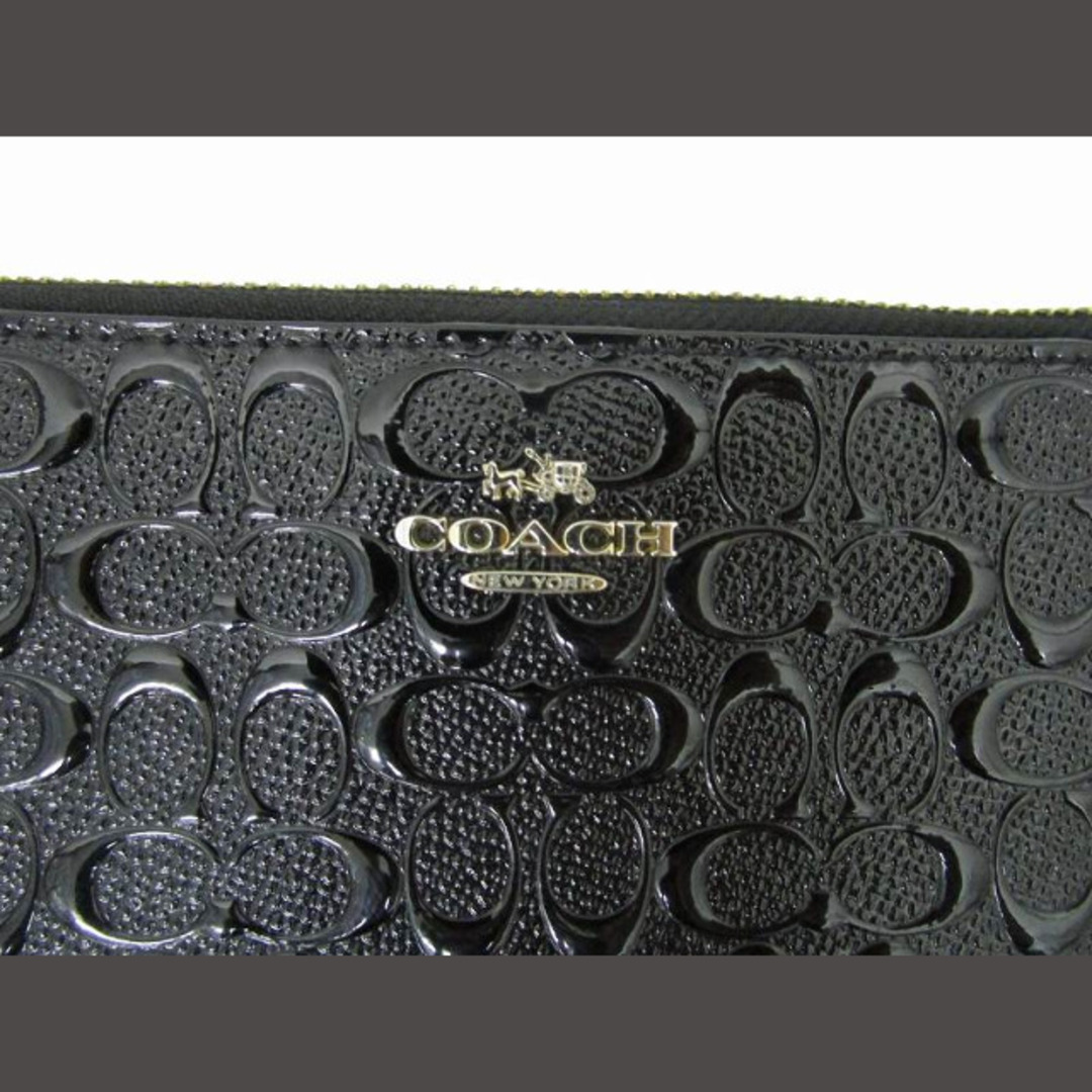 COACH(コーチ)のコーチ COACH シグネチャー エナメル 長財布 ブラック ■GY14 レディースのファッション小物(財布)の商品写真