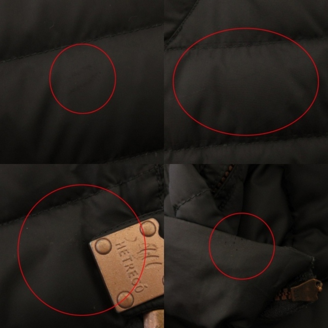 エトレゴ ダウン ジャケット ジップアップ ファー ダークブラウン M レディースのジャケット/アウター(ダウンジャケット)の商品写真