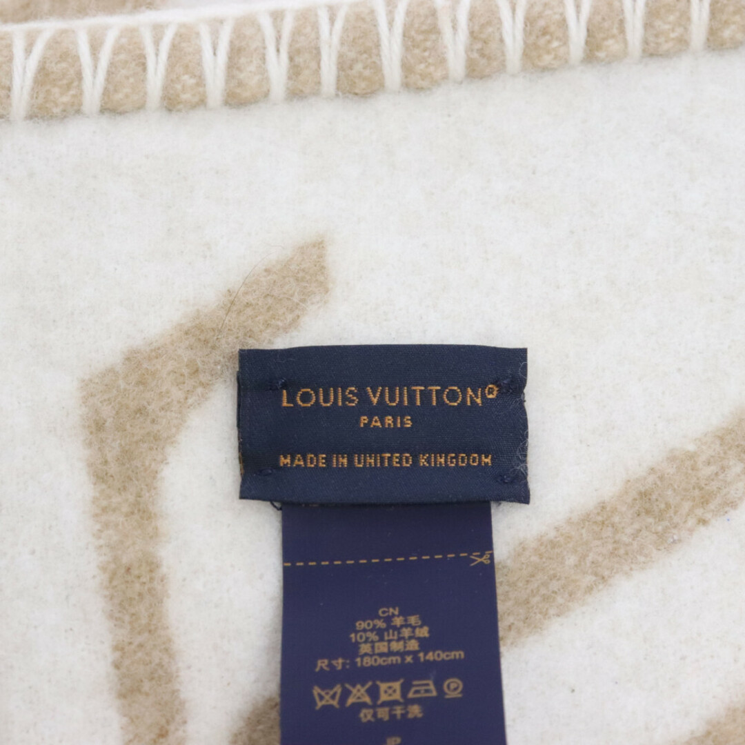 LOUIS VUITTON(ルイヴィトン)のLOUIS VUITTON ルイヴィトン 24AW プレッドLV チェックメイト 毛布 インテリア クヴェルチュール ブランケット ウール /カシミヤ M77861 ベージュ レディースのアクセサリー(その他)の商品写真