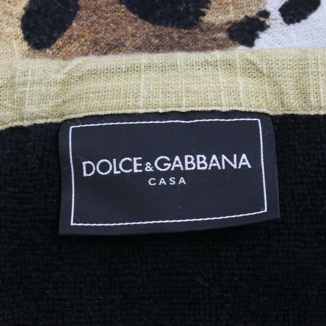 DOLCE&GABBANA(ドルチェアンドガッバーナ)のDOLCE & GABBANA ドルチェアンドガッバーナ レオパードデザイン タオルコットンブランケット ブラック/ブラウン レディースのアクセサリー(その他)の商品写真