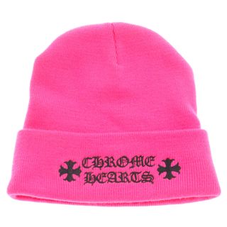 クロムハーツ(Chrome Hearts)のCHROME HEARTS クロムハーツ WOOL WATCH CAP ウールワッチキャップ CHプラスステッチアクリルビーニー ピンク(ニット帽/ビーニー)