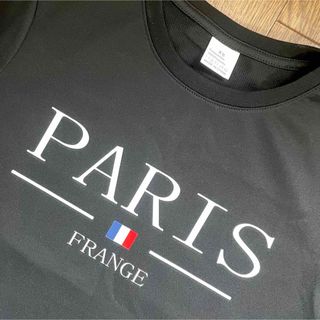 PARISプリントカットソー　夏と春のためのショートスリーブクルーネック(Tシャツ(半袖/袖なし))