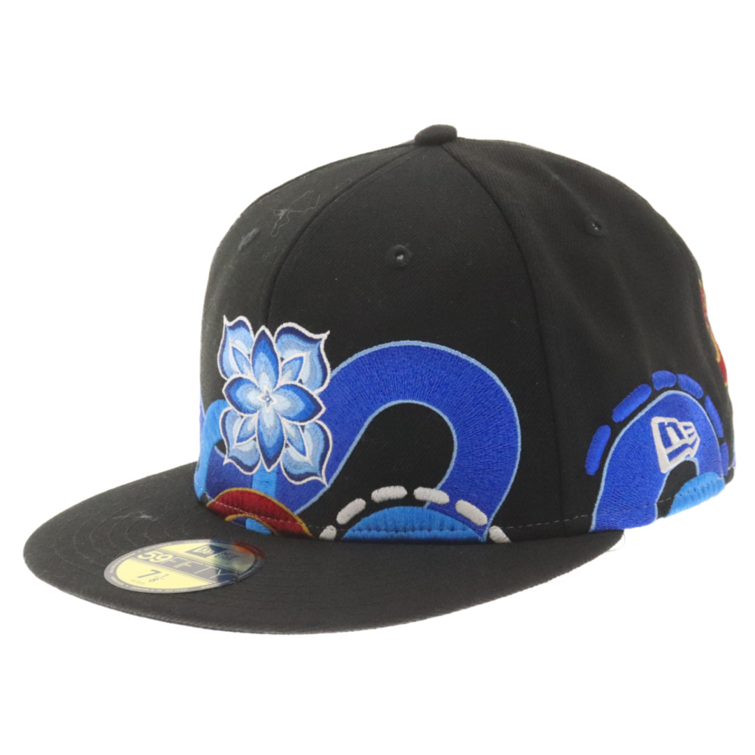 NEW ERA(ニューエラー)のNEW ERA ニューエラ ×HITOTZUKI 59FIFTY×ヒトツキ グラフィック刺繍 6パネル ベースボールキャップ 帽子 ブルー/ブラック メンズの帽子(キャップ)の商品写真