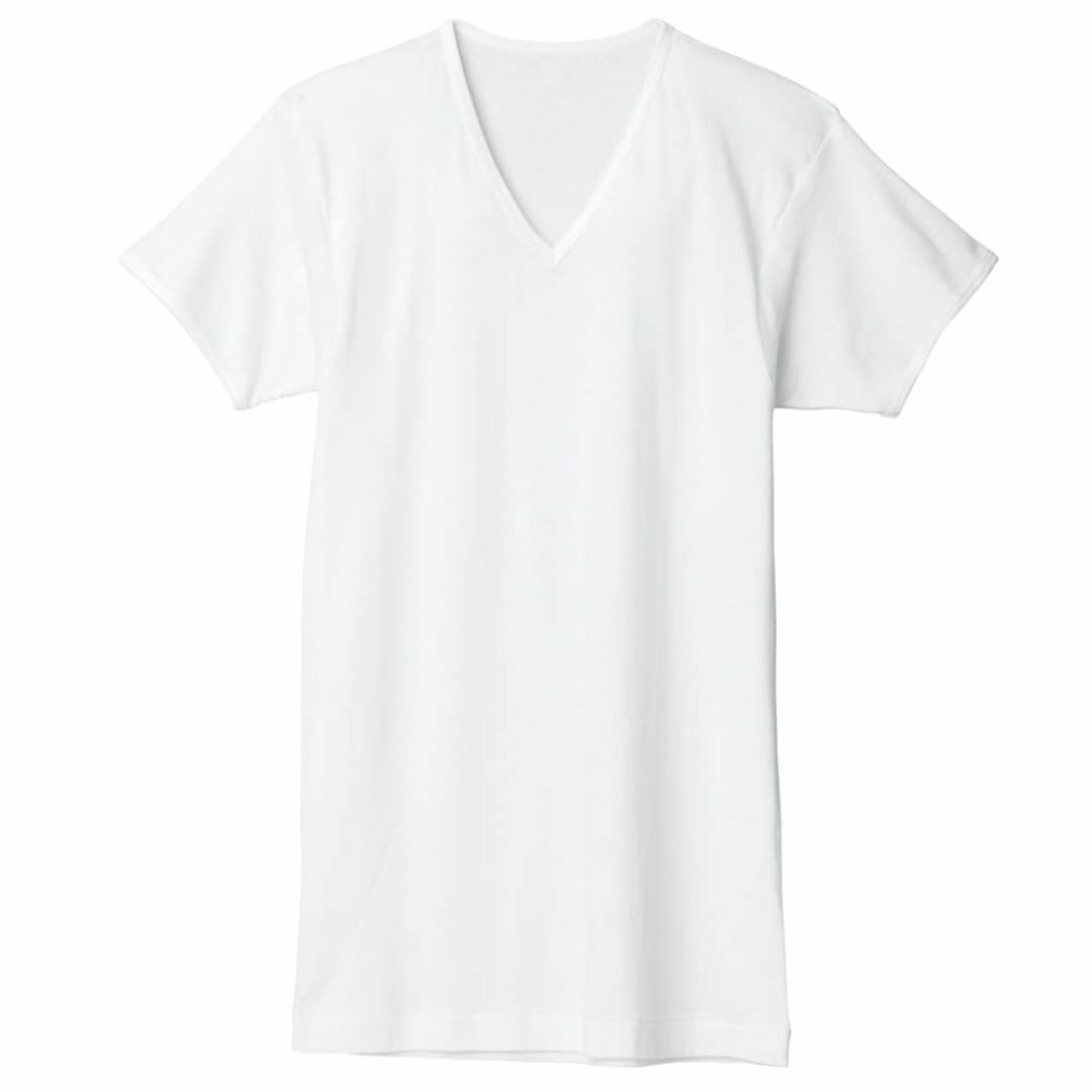 [グンゼ] インナーシャツ やわらか肌着 綿100% 抗菌防臭加工 半袖V首 2 メンズのファッション小物(その他)の商品写真