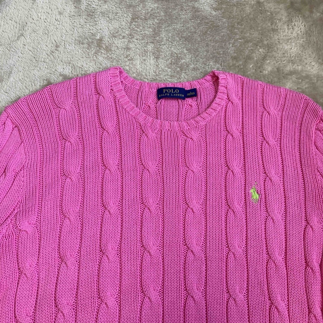 POLO RALPH LAUREN(ポロラルフローレン)のポロラルフローレン  コットン ニット ケーブル編み  レディースのトップス(ニット/セーター)の商品写真