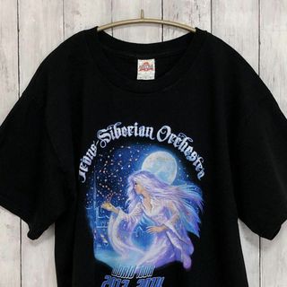 ミュージックティー(MUSIC TEE)のトランスシベリアンオーケストラ　バンドメタルＴシャツ　サイズＬ　黒　メンズ　古着(Tシャツ/カットソー(半袖/袖なし))