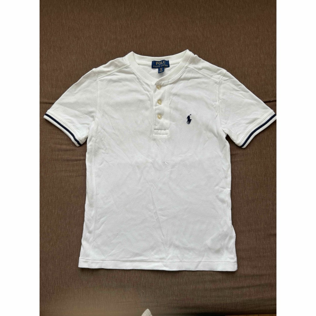 POLO RALPH LAUREN(ポロラルフローレン)のポロラルフローレン白ポロシャツ（襟なし）140 キッズ/ベビー/マタニティのキッズ服男の子用(90cm~)(Tシャツ/カットソー)の商品写真