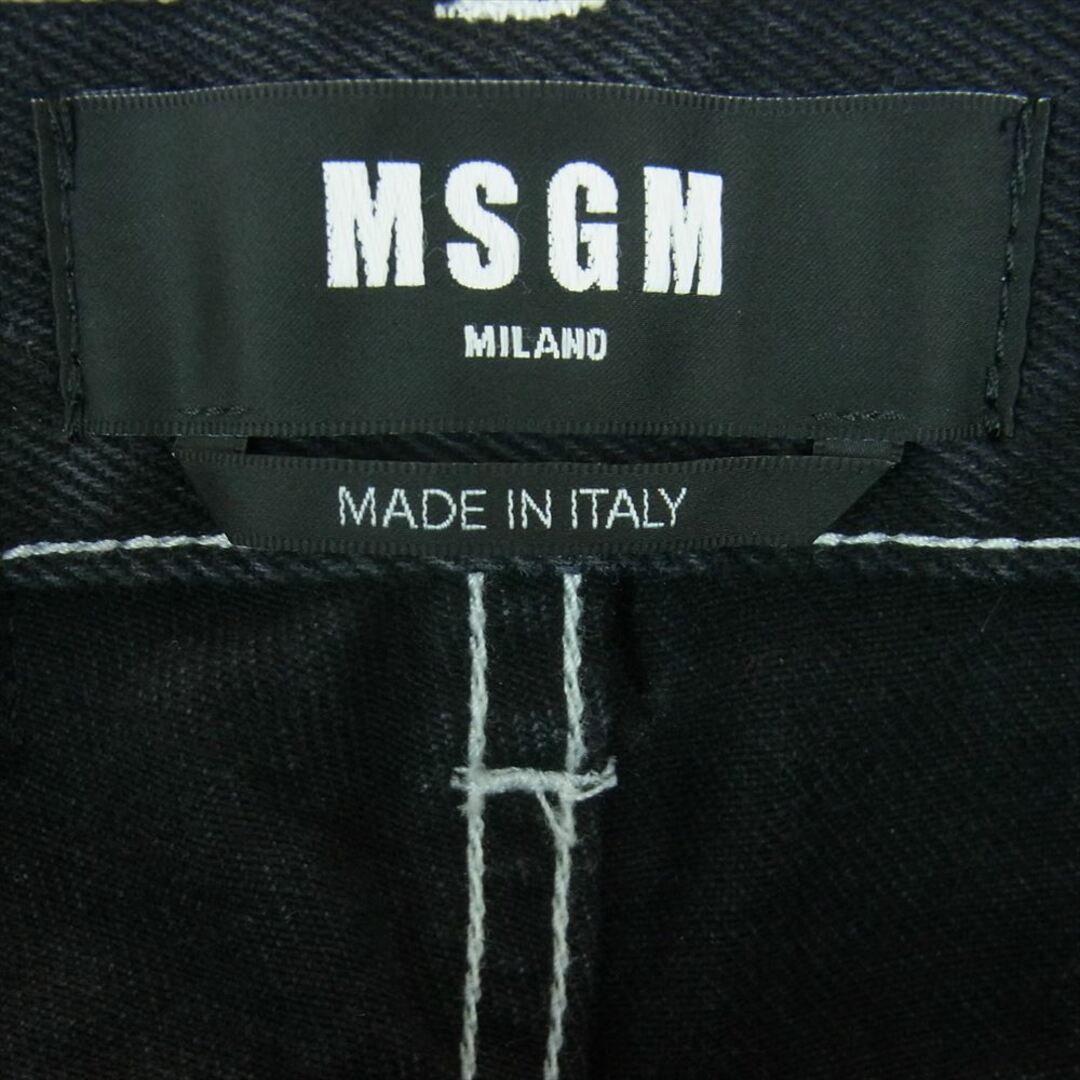 MSGM(エムエスジイエム)のMSGM エムエスジーエム 3340MP49L イタリア製 Jeans bleached hands ブリーチ ジーンズ デニム パンツ 加工 ブラック系 グレー系 44【中古】 レディースのパンツ(デニム/ジーンズ)の商品写真