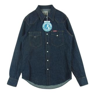 HYSTERIC GLAMOUR ヒステリックグラマー 02231AH12 ロゴワッペン ウエスタン 長袖 デニム シャツ インディゴブルー系 M【美品】【中古】