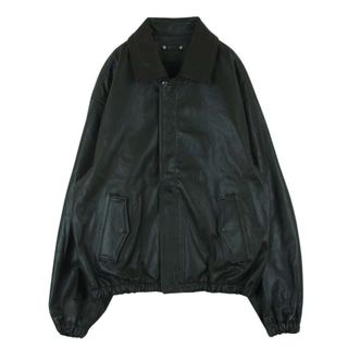 シュタイン Stein 24SS ST.767 LEATHER ZIP BLOUSON ダブルジップ ゴート レザー ジャケット ジップ ブルゾン ダークブラウン系 L【中古】(レザージャケット)