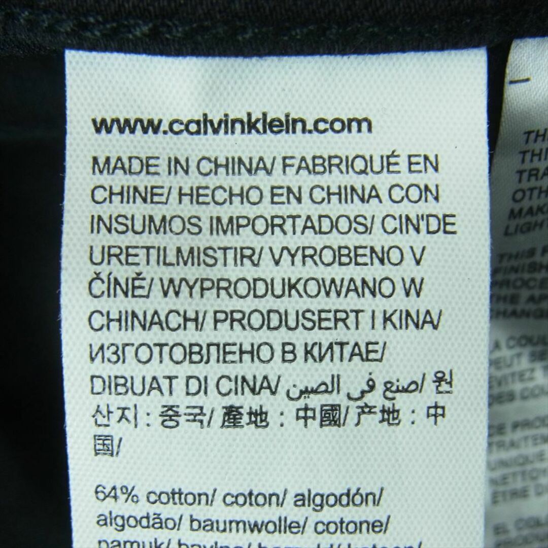 カルバンクラインジーンズ CALVIN KLEIN JEANS J324485 ストレート パンツ ワンポイント ロゴ ストレッチ ブラック系 W33 L32【中古】 メンズのパンツ(デニム/ジーンズ)の商品写真