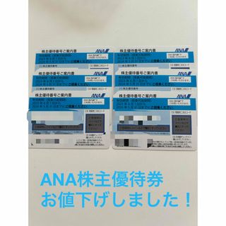 エーエヌエー(ゼンニッポンクウユ)(ANA(全日本空輸))のANA株主優待券6枚セット(航空券)