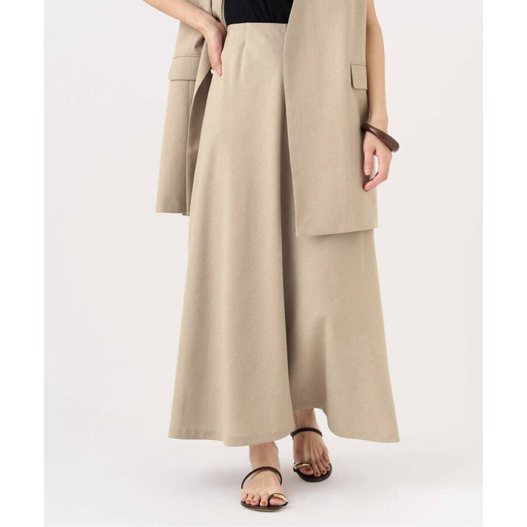 IENA(イエナ)のIENA  リネンライクフレアースカート ロングスカート レディースのスカート(ロングスカート)の商品写真