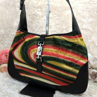 グッチ(Gucci)のレア✨GUCCIグッチ　レザー　ショルダーバッグ　ベルベット　ジャッキー(ショルダーバッグ)