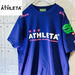 ATHLETAアスレタ　ビックプリント　ドライ半袖Tシャツ　 L  ネイビー