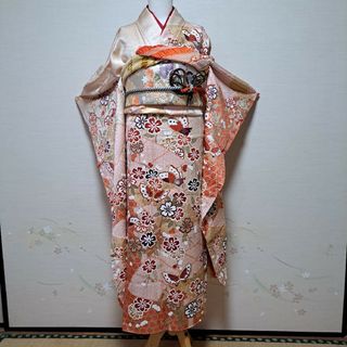 正絹 振袖 十日町老舗ブランド 吾妻徳穂 金駒刺繍 吉澤友禅 金彩5点セット(振袖)