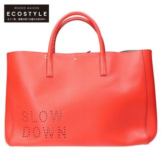 アニヤハインドマーチ(ANYA HINDMARCH)のアニヤ ハインドマーチ 【美品】EBURY MAXI FEATHERWEIGHT SLOW DOWN イーブリー マキシ フェザーウェイト スロー ダウン(トートバッグ)