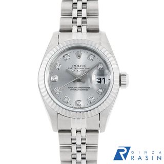 ロレックス(ROLEX)のロレックス デイトジャスト 10Pダイヤ 69174G グレー U番 レディース 中古 腕時計(腕時計)