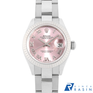 ロレックス(ROLEX)のロレックス デイトジャスト  279174 ピンク ローマ 3列 オイスターブレス ランダム番 レディース 中古 腕時計(腕時計)