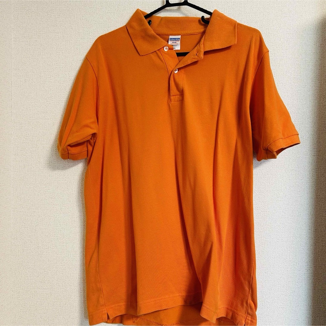 UnitedAthle(ユナイテッドアスレ)の大セール ユナイテッドアスレ メンズ ポロシャツ 半袖 夏 橙 オレンジ メンズのトップス(ポロシャツ)の商品写真
