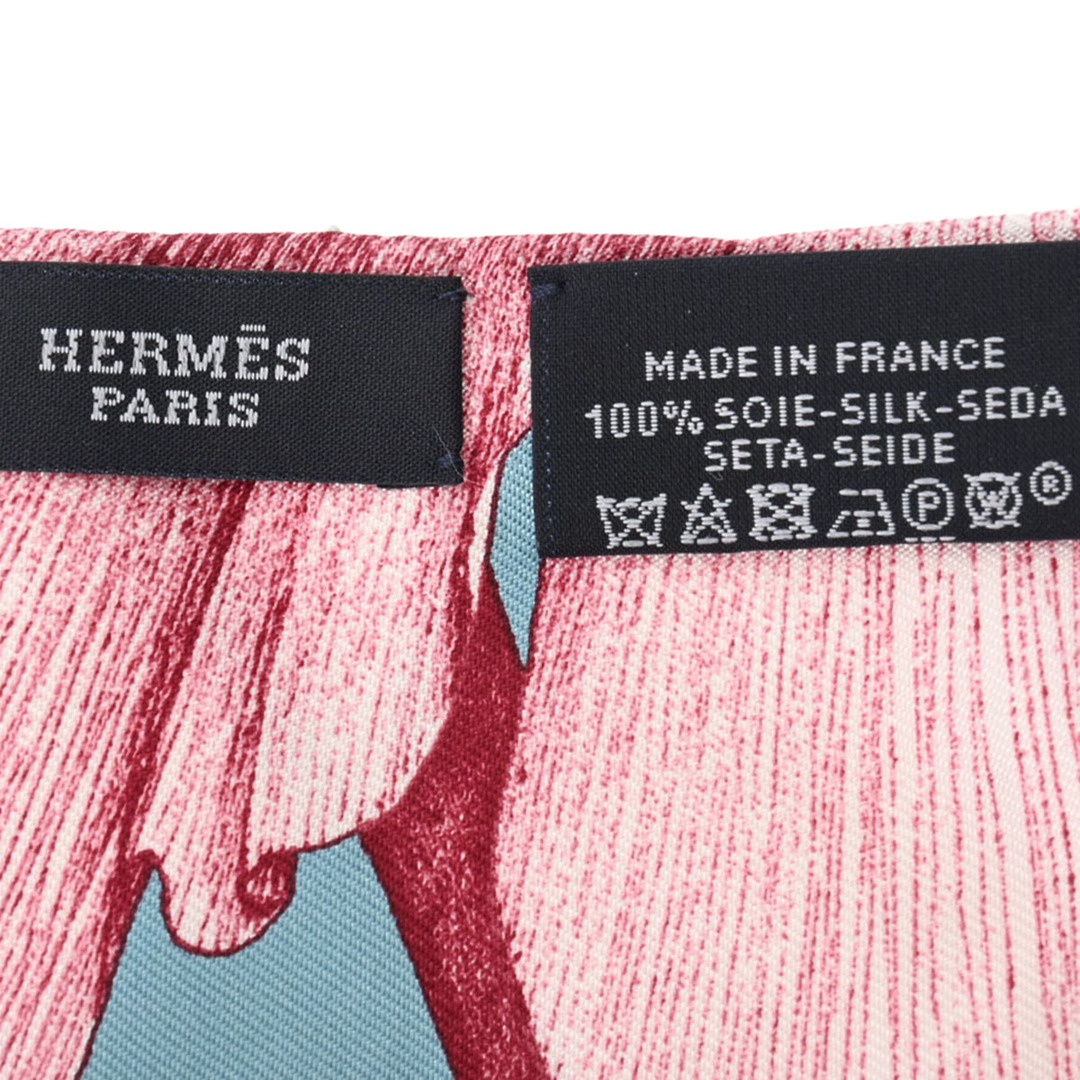 Hermes(エルメス)のエルメス  ツイルアップ スカーフ 水色/赤 レディースのファッション小物(バンダナ/スカーフ)の商品写真
