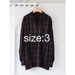 コモリ(COMOLI)の24SS COMOLI レーヨンチェックシャツ(シャツ)