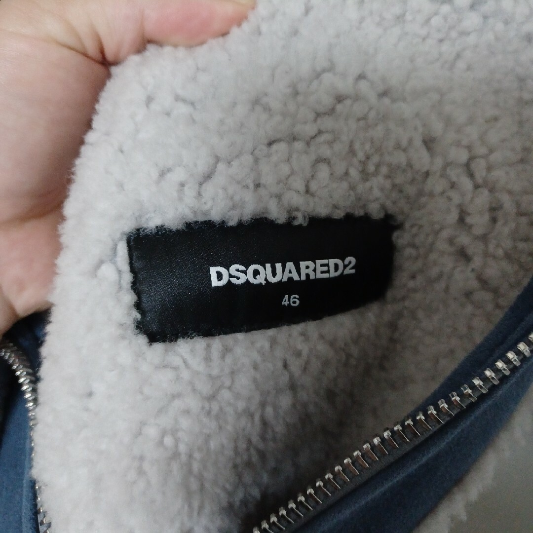 DSQUARED2(ディースクエアード)のディースクエアード　Dsquared2　ムートン　レザー　ジャケット　46 メンズのジャケット/アウター(レザージャケット)の商品写真