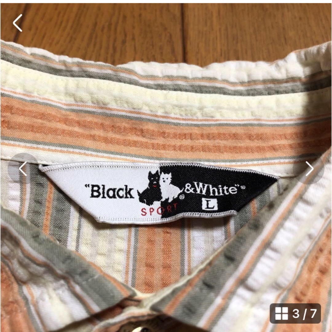 Black & White Sportswear(ブラックアンドホワイトスポーツウェア)のBLACK &White ブラックアンドホワイト　半袖シャツL スポーツ/アウトドアのゴルフ(ウエア)の商品写真