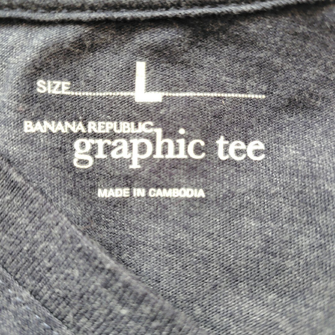 Banana Republic(バナナリパブリック)のバナナリパブリック　バナリパ　L　プリントTシャツ　半袖　メンズ　トップ メンズのトップス(Tシャツ/カットソー(半袖/袖なし))の商品写真