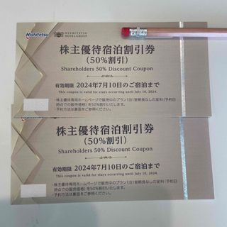 西鉄株主優待⭐︎西鉄グループホテル半額券⭐︎24年7月10日迄(宿泊券)