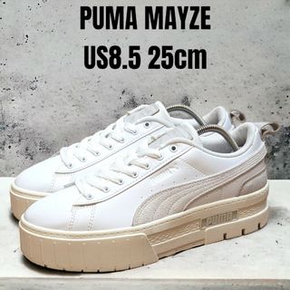 プーマ(PUMA)のPUMA MAYZE プーマ メイズ 25cm 厚底スニーカー ホワイト(スニーカー)