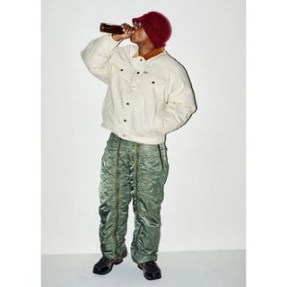 Supreme - supreme×schottcanvas down trucker jacket