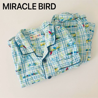 MIRACLE BIRD パジャマ　上下セット　120 乗り物柄　綿100 車(パジャマ)