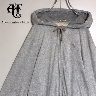 アバクロンビーアンドフィッチ(Abercrombie&Fitch)の【薄手素材】アバクロンビー＆フィッチ　刺繍ロゴ入りジップパーカー　E1201(パーカー)