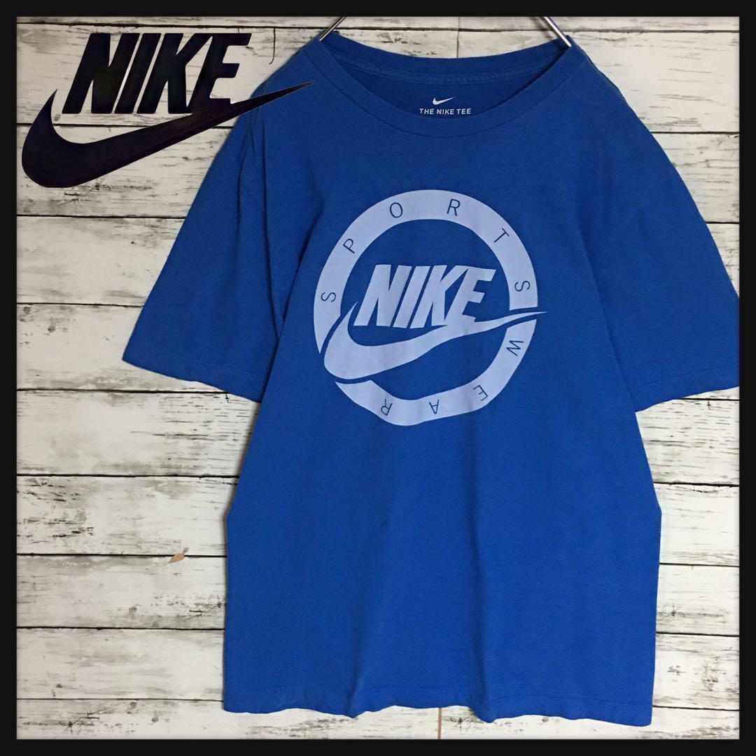 NIKE(ナイキ)の【人気ビッグロゴプリント】ナイキ　半袖Tシャツ　人気カラーブルーS F529 メンズのトップス(Tシャツ/カットソー(半袖/袖なし))の商品写真