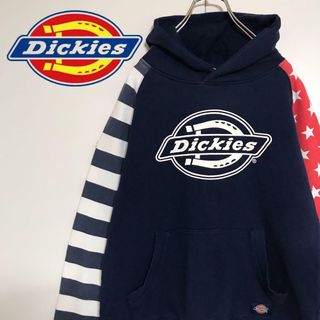 Dickies - 【マルチカラー】ディッキーズ　ロゴ入りパーカー　袖切り替え　H669