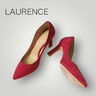 [未使用品] LAURENCE ロランス パンプス スエード ヒール 靴 赤(ハイヒール/パンプス)